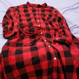 Old navy flannel shirt dress